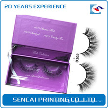 Custom False EyeLash packaging book shape box handmade